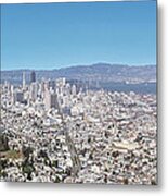 View From The Twin Peaks Hills In San Francisco Ca Metal Print