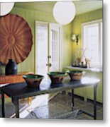 View Of Kitchen Interior Metal Print