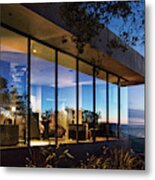 View Of Luxurious Resort At Dusk Metal Print