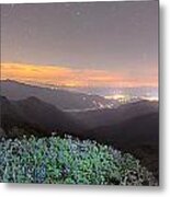 View Of The Appalachians From Craggy Pinnacle Near The Blue Ridg Metal Print