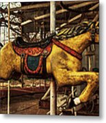Vintage Carousel Horses 013 Metal Print