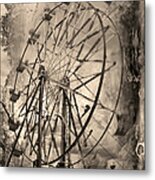 Vintage Ferris Wheel Metal Print