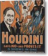 Vintage Houdini Poster Metal Print