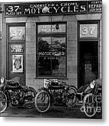 Vintage Motorcycle Dealership Metal Print