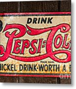 Vintage Pepsi Cola Ad Metal Print