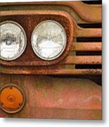 Vintage Truck Lights Metal Print