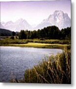 Violet Tetons Metal Print