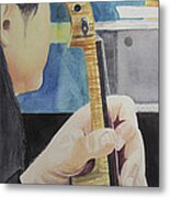 Violin Waiting Metal Print