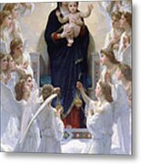 Virgin Mary With Angels Metal Print