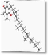 Vitamin E Molecule Metal Print