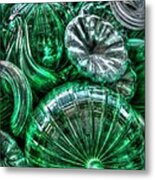 Vitreous Verdant Abstract Metal Print