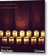 Votive Candles - Notre Dame Cathedral Metal Print