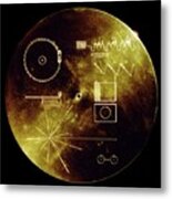 Voyager Spacecraft Plaque Metal Print