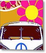 Vw Beach  Tan Metal Print