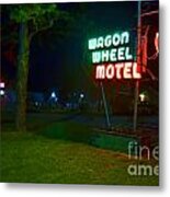 Wagon Wheel Motel Metal Print