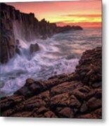 Wall By The Sea Metal Print