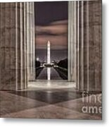 Washington Monument From Lincoln Memorial I Metal Print