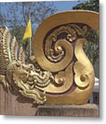 Wat Chedi Liem Phra Ubosot Makara And Stylized Naga Dthcm0838 Metal Print