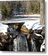 Water Over The Dam Metal Print