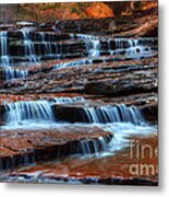 Waterfall Cascade North Creek Metal Print