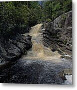 Waterfall On Big Run River Stream Metal Print