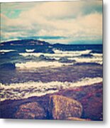 Waves On Lake Superior Metal Print