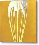 Whisk With Whip Cream On Top Metal Print