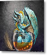 Whiskey Dragon Metal Print
