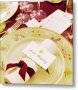 White House Place Setting Metal Print