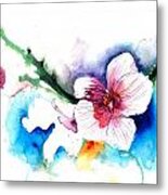 White Orchid Metal Print