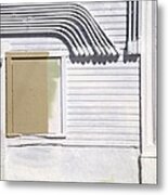 White Wall Metal Print