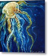 Wild Jellyfish Reflection Metal Print