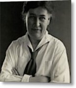 Willa Cather Wearing A Tie Metal Print