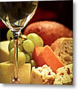 Wine And Cheese 3 Metal Print