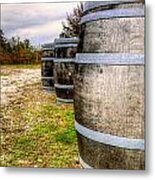Wine Barrels Metal Print
