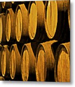 Wine Barrels Metal Print