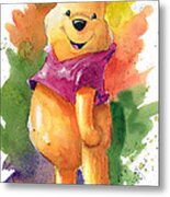 Winnie The Pooh Metal Print