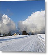 Winter And Snow Clouds Metal Print
