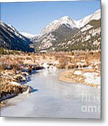 Winter At Horseshoe Park In Rocky Mountain National Park Metal Print