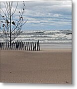 Winter Beach Metal Print