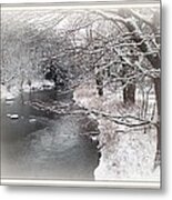 Winter Brook Metal Print