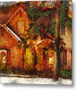 Winter - Christmas - The Warmth Of A Gingerbread House Metal Print