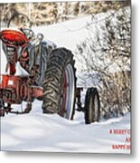 Winter Downtime Christmas Card Metal Print