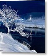 Winter Night Metal Print