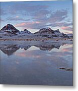 Winter Salt Flats Metal Print