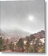 Winter Storm In Summer With Sun Metal Print