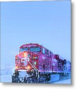 Winter Train 8811 Metal Print