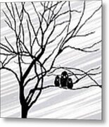 Winter Tree White Metal Print