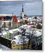 Winter View Of Tallinn, Estonia Metal Print