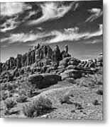 Wispy Clouds Klondike Bluffs Metal Print